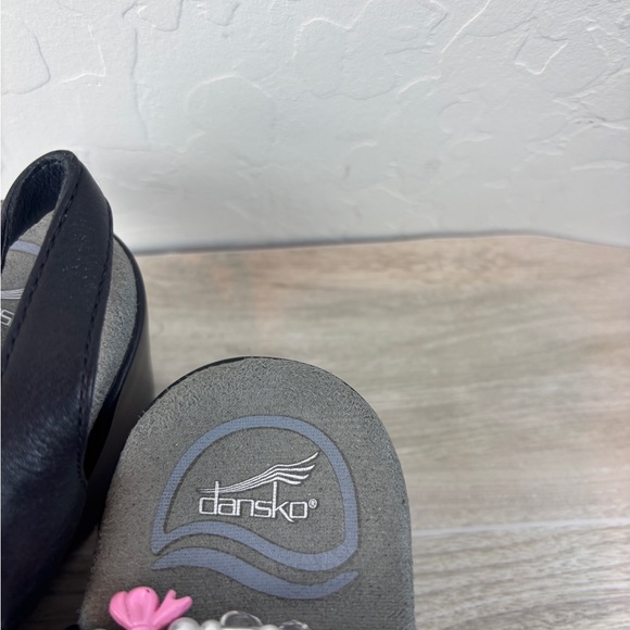 Dansko Black Strappy  Heel Sandals Size 36 leather - Picture 6 of 8